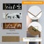 3 Pcs Wooden Wall Art Signs Rustic Wooden Eat Drink Love Wood Sign Decorative Carousel 4