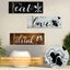3 Pcs Wooden Wall Art Signs Rustic Wooden Eat Drink Love Wood Sign Decorative Carousel 5