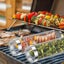 Rotisserie Basket Stainless Steel Grilled Cage Barbecue Rolling Grill Basket Carousel 4