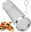 Rotisserie Basket Stainless Steel Grilled Cage Barbecue Rolling Grill Basket Carousel 6