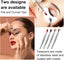 4pcs Tweezers Set with Rubber Tip Stainless Steel Tweezers Kit with 2 Flat Ti Carousel 6