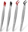 4pcs Tweezers Set with Rubber Tip Stainless Steel Tweezers Kit with 2 Flat Ti Carousel 8