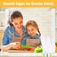 13Pcs Kids Kitchen Cutter Set with Gloves Serrated Edge Cutter Cutting Board Carousel 4