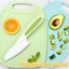 13Pcs Kids Kitchen Cutter Set with Gloves Serrated Edge Cutter Cutting Board Carousel 5