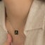 English Letters Oil Drop Pendant Necklace As Gift For Men Women -K Carousel 7
