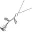 Womens Personalized Rose Pendant Necklace -Silver Carousel 2