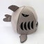 Pet Bed Shark Covered Cave House with Water Resistant Bottom -Grey Carousel 3