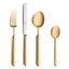 Cutipol Bali Matte Gold Cutlery Set 24pce w / Bonus Wooden Canteen Carousel 1