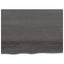 Table Top Dark Grey 80x60x6 Cm Treated Solid Wood Oak Toplaxa Carousel 3