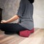 [MANGO TREES] Bone Shape Neck Pillow/Meditation Cushion Kapok Filled Blue Carousel 3