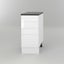 GENEVA SLAB GLOSS WHITE - 4 drawer 400mm Carousel 1
