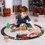 Christmas Train Set with Lights Sounds Electric Train Around Christmas Tree Carousel 5