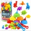 Counting Dinosaurs Toys Matching Game for Kids with Sorting Bowls Learning Toy Carousel 1