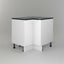 GENEVA SLAB GLOSS WHITE - Corner cabinet 900mm x 900mm Carousel 1