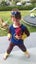 Kids - NINJA TURTLE green costume (shirt pants cape / cloak + mask) Carousel 4