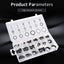 225Pcs Metric Set Universal O-Ring Assortment Carousel 9