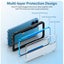 iPhone 15 Military Grade Drop tested Tough Case Metal Alloy Clear BLUE Carousel 5
