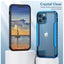 iPhone 15 Military Grade Drop tested Tough Case Metal Alloy Clear BLUE Carousel 15