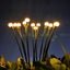 2Pcs 8LED Solar Firefly Light Ground Patio Stake Walkway Lamp-Yellow Carousel 5