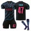 Manchester City Second Away UEFA Jersey FODEN #47 Soccer Jersey 3Pcs Jersey Kits Carousel 1