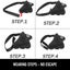 Heave Duty Reflective Dog Vest Breathable Pet Harness with Handle and 2 Leashes Carousel 5