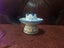 Vintage Blue & White Porcelain Candlestick Holder Carousel 1