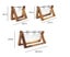 Swing Wooden Stand Hydroponic Plant Container Glass Vase Carousel 7