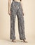 Moomaya Wide Leg Printed Palazzo Pants For Womens, Elastic Waist Carousel 9