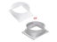 15cm Square Portable AC Body Exhaust Duct Connector For Easy Install Carousel 3