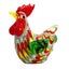 Artistic Rooster Figurine Hand Blown Glass Chicken Sculpture For Carousel 1