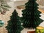 1Pc 20cm Tabletop Paper Honeycomb Christmas Tree Xmas Party Home Decor - Green Carousel 3