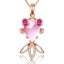 Galene Pink Opal Pendant - 585 Rose Gold, 14 Karat, Fish, Goldfish, Cute, Luc... Carousel 1