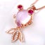 Galene Pink Opal Pendant - 585 Rose Gold, 14 Karat, Fish, Goldfish, Cute, Luc... Carousel 3