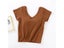 Cotton Short-sleeve T-shirt With Chest Pads For Women's Summer One-piece Sleep Carousel 6