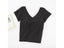 Cotton Short-sleeve T-shirt With Chest Pads For Women's Summer One-piece Sleep Carousel 8
