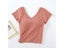 Cotton Short-sleeve T-shirt With Chest Pads For Women's Summer One-piece Sleep Carousel 1