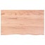 Table Top Light Brown 100x60x4 Cm Treated Solid Wood Oak Topltlk Carousel 3