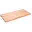 Table Top Light Brown 120x60x4 Cm Treated Solid Wood Oak Topltip Carousel 9