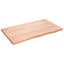 Table Top Light Brown 100x60x4 Cm Treated Solid Wood Oak Topltlk Carousel 8