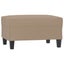 Footstool Cappuccino 70x55x41 Cm Faux Leather Taktlb Carousel 7