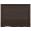 Table Top Dark Grey 80x60x6 Cm Treated Solid Wood Oak Toplaxa Carousel 6