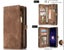 LG K10 Case Retro leather case multi cards cash pocket & zip Carousel 3