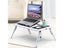 Besegad Portable Folding Adjustable Laptop Table Bed Table Tray USB Notebook PC Carousel 7