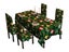 100x140cm Christmas Theme Tablecloth and 4 Chair Covers Set - Green Plaid Carousel 1