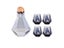 Geometric Glass Water Pots Set With Wood Lid For Home Drinking Carousel 1