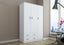 180cm Wardrobe Cabinet Bedroom Clothes Storage Organiser Cupboard 3 Doors White Carousel 2