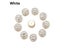 10PCS 16mm Rhinestone Pearl Snowflake Cabochon Metal Buttons For Clothing Decor Carousel 1