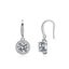 1 ct each moissanite Diamond Earrings halo round Carousel 3