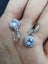 1 ct each moissanite Diamond Earrings halo round Carousel 6