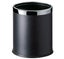 Dolphy Round Leatherette Room Bin 10L - Black Carousel 1